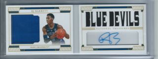 2019 20 Panini National Treasures Rj Barrett Patch Auto Booklet 19/56 Rpa