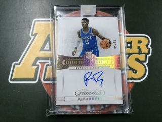 2019 - 20 Panini Flawless Rj Barrett Rc Diamond Rookie Gem Signature Auto 05/10